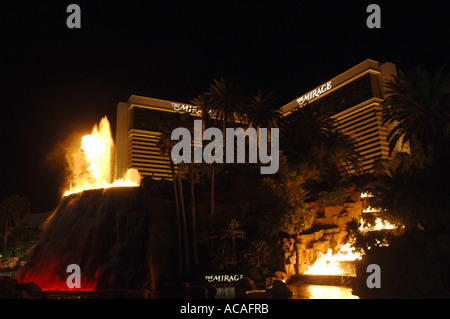 Vulcano Visualizza Mirage Hotel and Casino Las Vegas Nevada USA Foto Stock