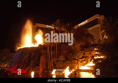 Vulcano Visualizza Mirage Hotel and Casino Las Vegas Nevada USA Foto Stock