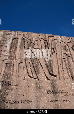 Monumento al Descubrimiento, Plaza de Colon, Madrid, Spagna Foto Stock