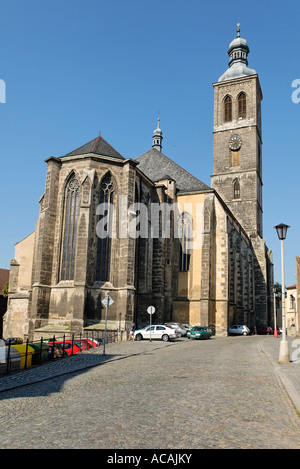 San Giacomo chiesa, la storica città vecchia di Kutna Hora, Kuttenberg, Central Bohemia Repubblica Ceca Foto Stock