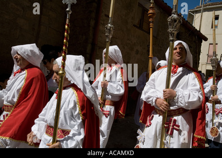 Processione a Gangi per la benedizione delle palme palermo sicilia italia Foto Stock