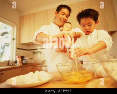 Weekend in famiglia Gioia di vivere Foto Stock