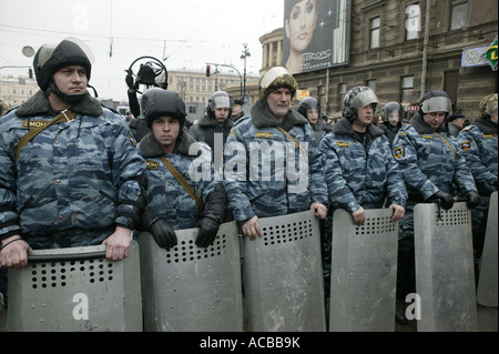 Cordone della polizia Foto Stock