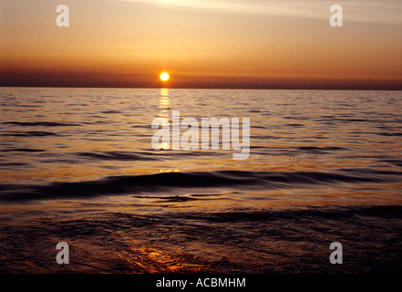 Tramonti Costiera, Formby, Sefton, Merseyside, Regno Unito Foto Stock