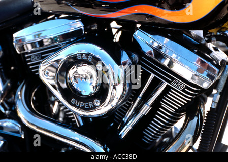 Harley Davidson Moto motore vicino fino Foto Stock