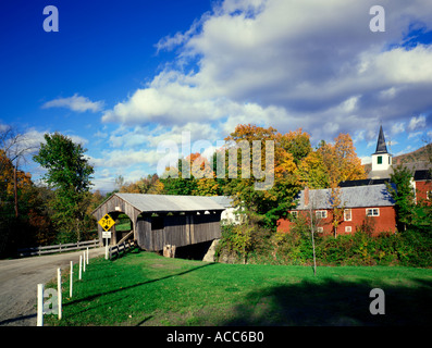 Ponte coperto di Waterville Vermont USA New England Foto Stock