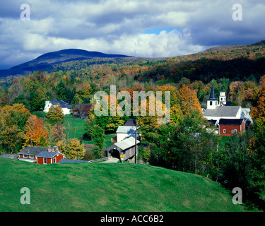 Villaggio Chiesa di Waterville Vermont USA New England Foto Stock