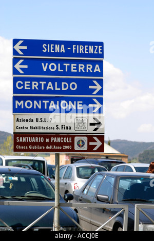 L'italiano della segnaletica stradale Foto Stock