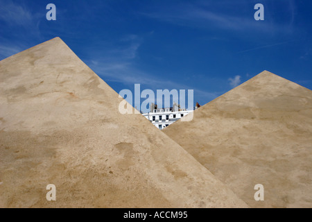 Sandsculpture egiziano a Brighton estate 2005 Foto Stock