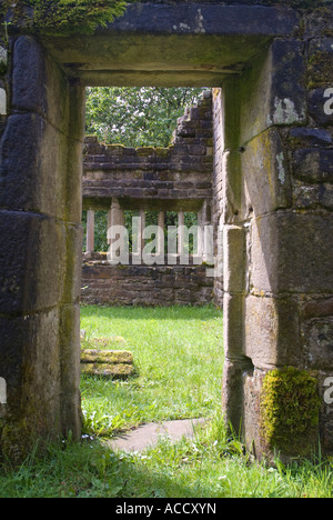 Wycoller, Inghilterra: la sala Wycoller rovina Foto Stock