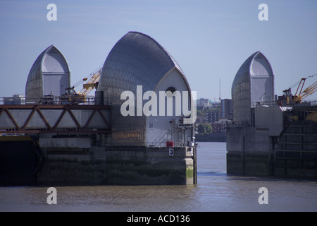 Europa breat gran bretagna Inghilterra Londra Docklands newham Thames Barrier Thames di Fiume Foto Stock