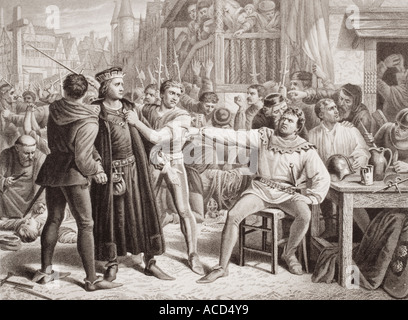 Signore Saye e Sele portato prima di Jack Cadei. James Fiennes, primo Baron Saye e Sele, c. 1395 - 4 luglio 1450. Soldato inglese e politico. Foto Stock