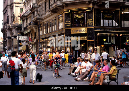 Vienna Austria Stephansplatz austriaco negozio storico La storia Foto Stock