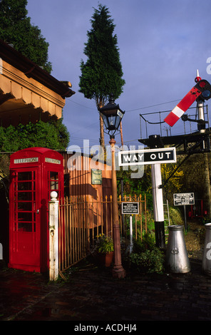 Severn Valley Steam Railway Station piattaforma a Arley nella contea di Worcestershire Inghilterra REGNO UNITO Foto Stock