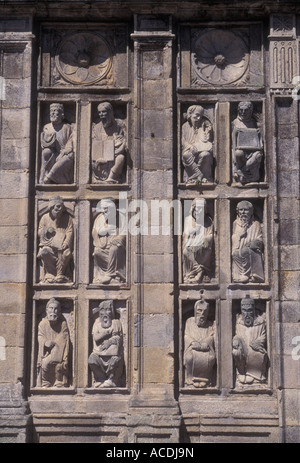 Porta Santa, Plaza de la Quintana, Cattedrale di Santiago di Compostela, El Camino de Santiago, La Coruna Provincia, Spagna, Europa Foto Stock