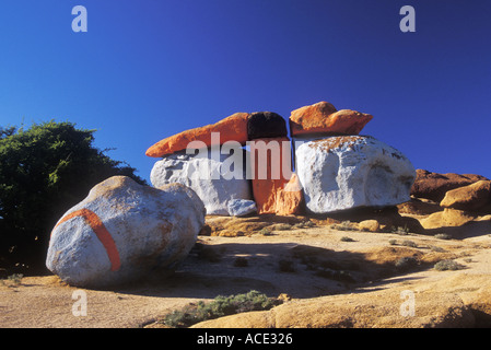 Sassi Dipinti Tafraoute Marocco Foto Stock