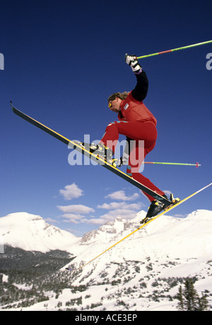 Sciare in Canada Montagne Rocciose Alberta Canada America del Nord Foto Stock