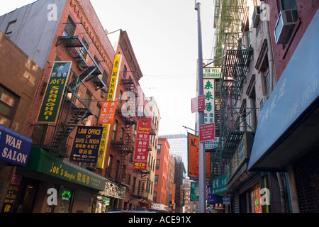 Street a Chinatown, New York City Foto Stock
