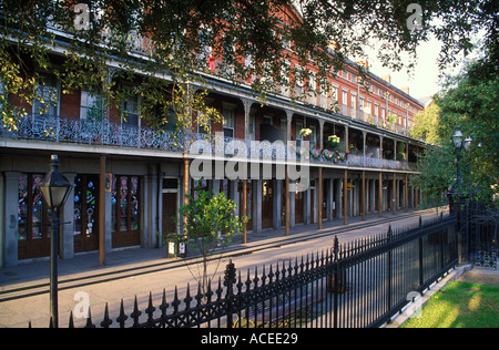 Louisiana New Orleans French Quarter Pontalba Appartamenti vicino a Jackson Square Foto Stock