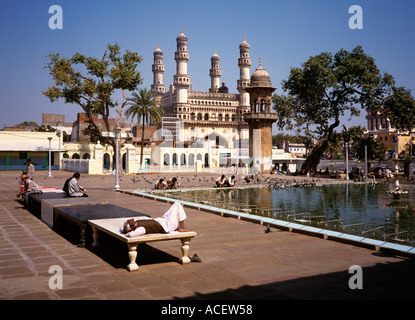 India Andhra Pradesh Hyderabad Charminar dalla Mecca Masjid Foto Stock