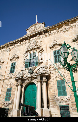 L'Auberge de La Castiglia e Leon, nella Valletta, Malta Foto Stock