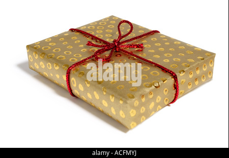Gift Wrapped Box presente con archetto Foto Stock