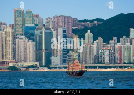 Duk Ling Cinese tradizionale Giunca Vela Hong Kong Foto Stock