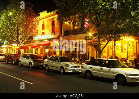 Ristoranti Lygon Street Melbourne Victoria Australia Foto Stock