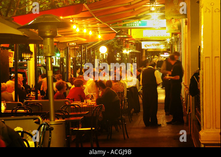 Ristoranti Lygon Street Melbourne Victoria Australia Foto Stock