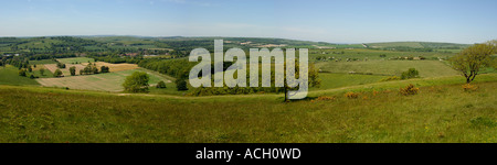 Panorama di South Downs, Inghilterra Foto Stock