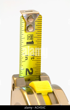 retractable metal tape measure Foto Stock
