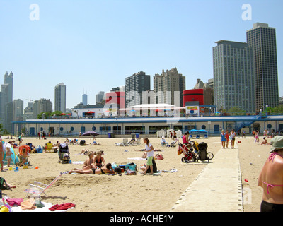 Chicago North Avenue Beach e insolito Beach House Foto Stock