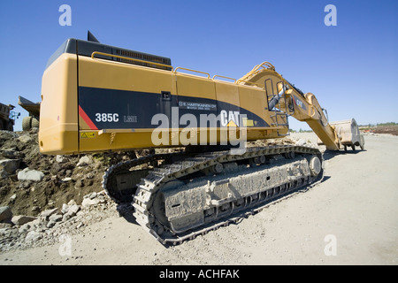 In Digger Talvivaara miniera, Sotkamo Finlandia Foto Stock