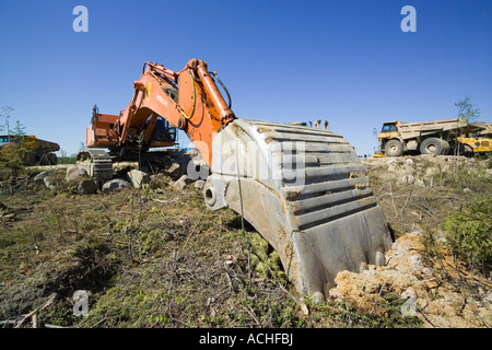 In Digger Talvivaara miniera, Sotkamo Finlandia Foto Stock