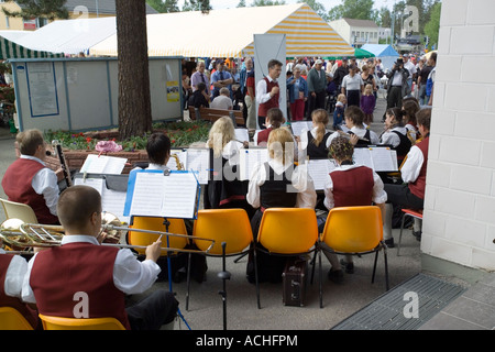 Orchestra tedesca in fatto di prestazioni, Sotkamo Finlandia Foto Stock