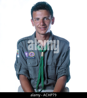 Jugoslavia Nenad Knezevic al ventesimo World Scout Jamboree Sattahip Thailandia Foto Stock