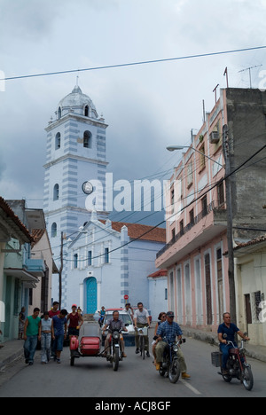 La Iglesia Parroquial Mayor del Espiritu Santo, uno di Cuba più antiche chiese, nel centro storico di Cuba. Foto Stock