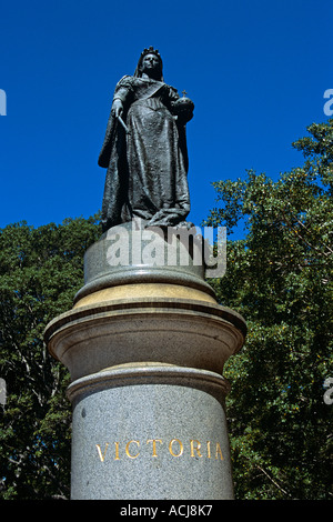 La regina Victoria statua, Hyde Park, Sydney, Nuovo Galles del Sud, Australia Foto Stock