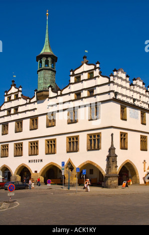 Municipio della Città Vecchia nel centro di Litomerice Repubblica ceca UE Foto Stock