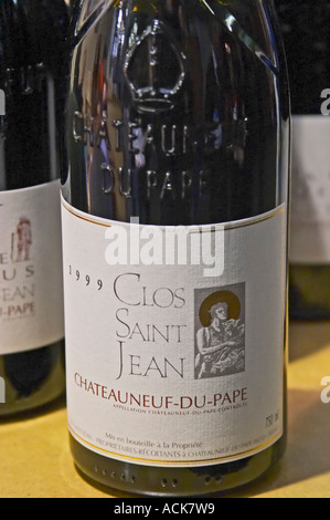 Clos Saint Jean Chateauneuf du Pape, Rhone, Francia Foto Stock