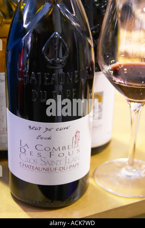 Clos Saint Jean Chateauneuf du Pape, La Combe des Fous, Rhone, Francia Foto Stock