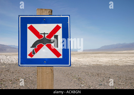 No acqua disponibile segno nel paesaggio deserto secco Foto Stock