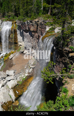 Paulina cade nella Newberry nazionale monumento vulcanico Oregon Foto Stock