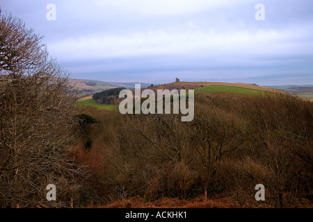 Abbotsbury Hill a 15thC Santa Caterina s Cappella Dorset England Regno Unito Foto Stock