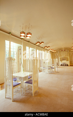 Scozia Glasgow Il pianoforte presso la sala della musica in casa per gli amanti dell arte progettata da Charles Rennie Mackintosh Foto Stock