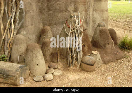 Anima tumuli in da di tata casa Nadoba Togo Africa occidentale Foto Stock