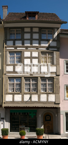 Vecchia casa nella città di Wil, San Gallo in Svizzera Foto Stock