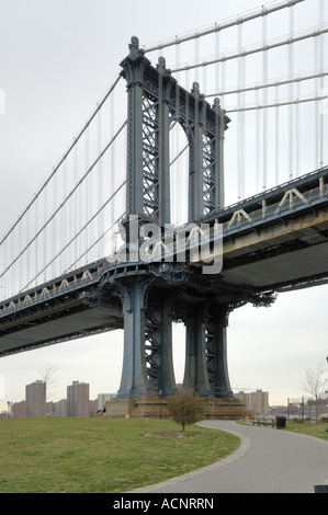 Manhattan Bridge New York STATI UNITI D'AMERICA Foto Stock