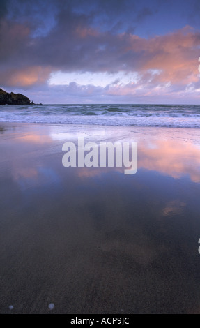 Dawn al Taylors errore Sumner vicino a Christchurch Canterbury Isola del Sud della Nuova Zelanda Foto Stock