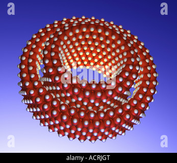 3D generata da computer di modello a base idrocarburica cuscinetto di nanotecnologia Foto Stock